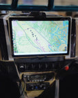 Polaris RZR Universal Tablet GPS Mount with a Tablet mounted Front view