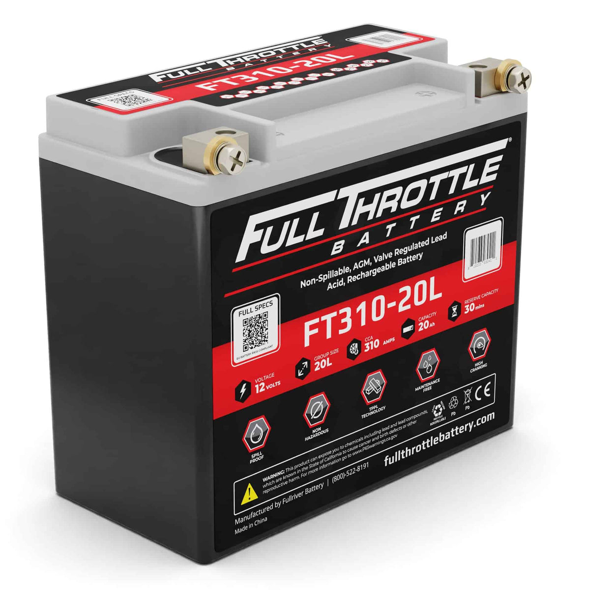 Full Throttle Battery FT310-20L - (Can-Am X3/Maverick R)