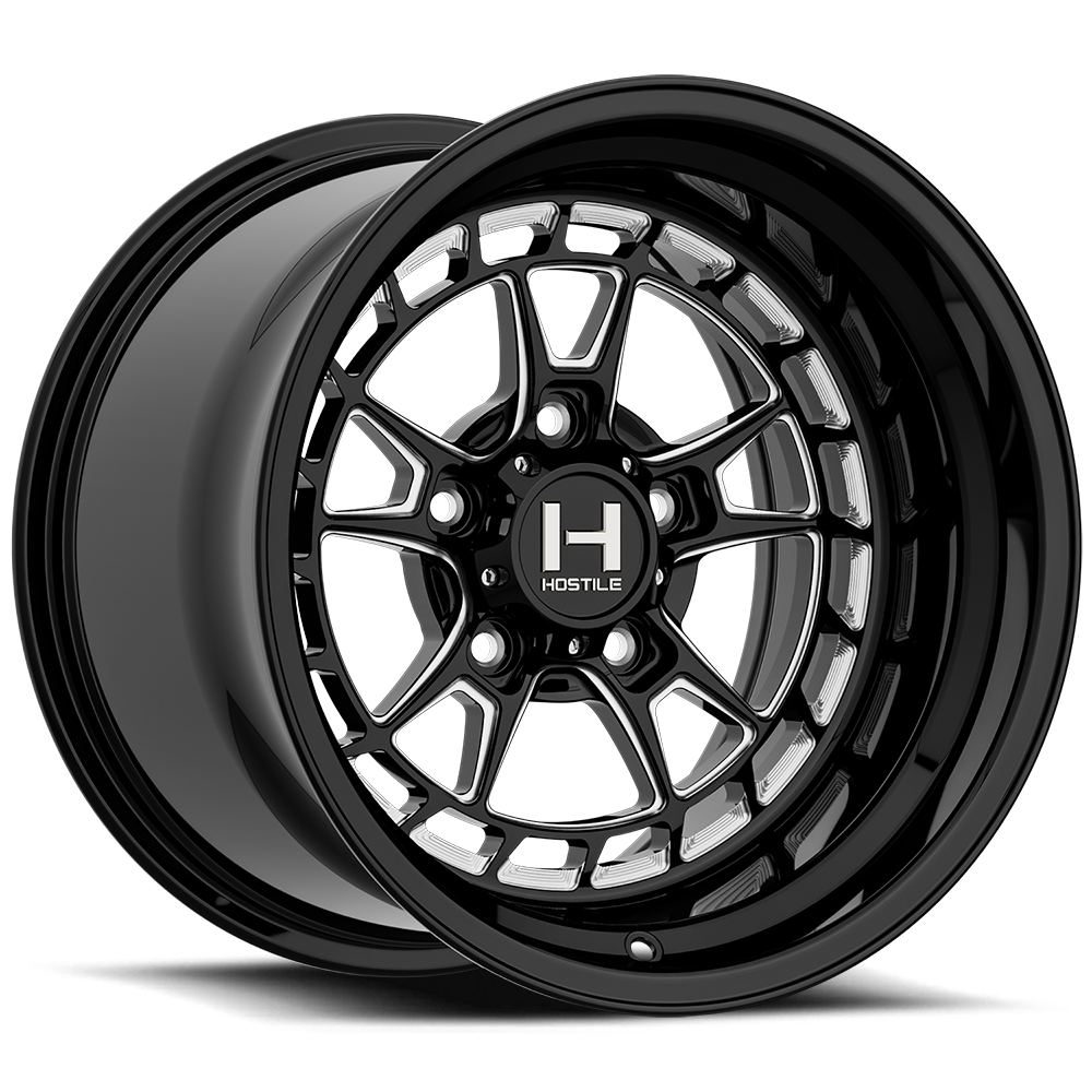 Hostile Rival Gloss Black Blade Cut Forged Wheel