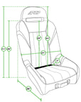 GT/S.E. Suspension Seats Kit for Polaris RZR PRO XP, PRO R, Turbo R by PRP