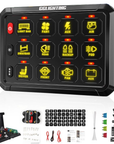 12-Gang Switch Panel With RGB And Remote Control Bluetooth App by GG Lighting