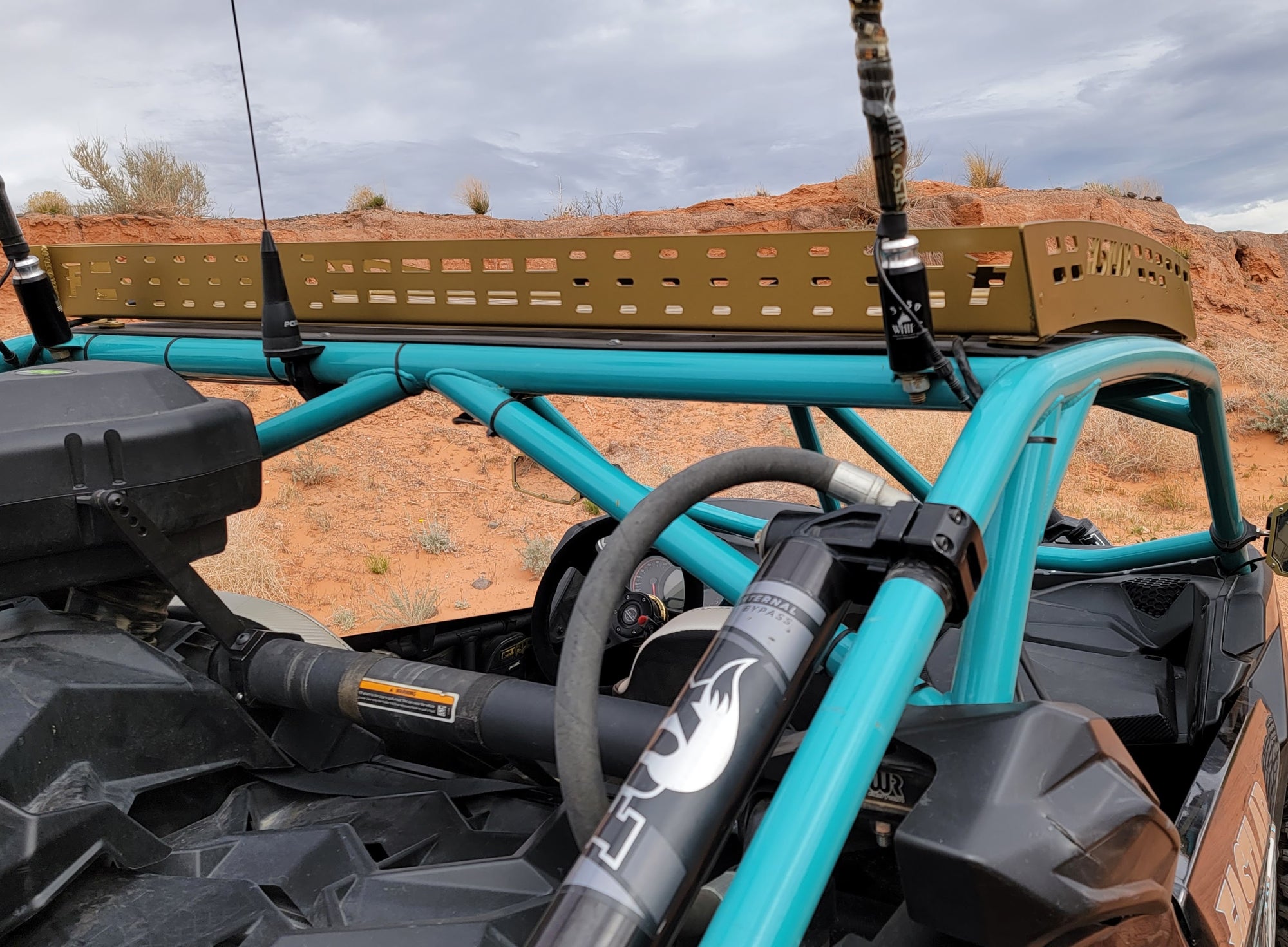 Weld-it-yourself Can-Am X3 roof rack showing hardware and components