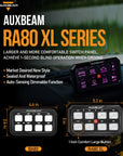 RA80 XL - Large 8 Gang RGB Switch Panel by Auxbeam