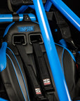 Simpson Racing Can-Am Maverick R / X3 Vortex Front Seat Package - Blue in a vehicle