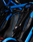 Simpson Racing Can-Am Maverick R / X3 Vortex Front Seat Package - Blue in a vehicle