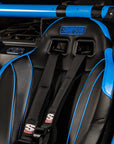 Simpson Racing Can-Am Maverick R / X3 Vortex Front Seat Package - Blue in a vehicle