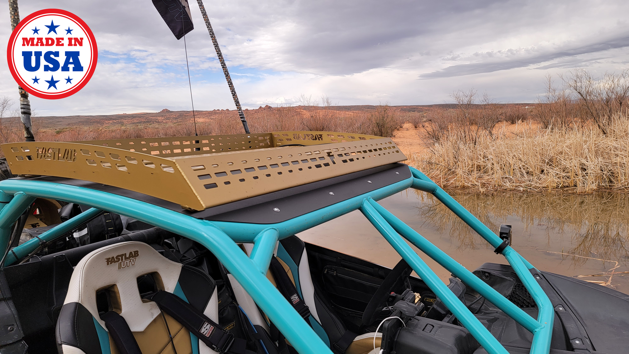 FASTLAB UTV Can-Am X3 Weld-it-Yourself Roof Rack for Radius Cage on vehicle