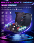 12-Gang Switch Panel With RGB And Remote Control Bluetooth App by GG Lighting