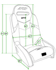 GT/S.E. Suspension Seats Kit for Polaris General, RZR S 900, 900 Trail, Trail, XP 1000, Turbo, Turbo S, RS1 by PRP