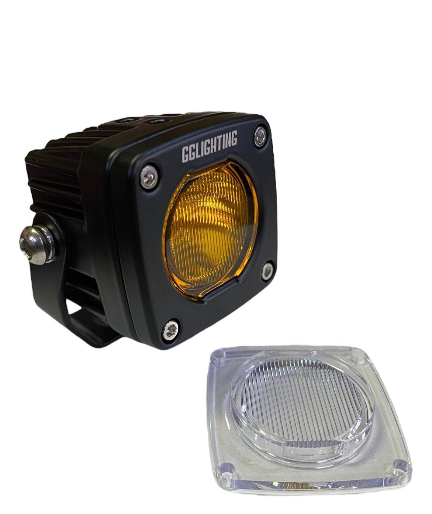 GP5 Single LED Pod Light Amber + Free Clear Lens by GG Lighting