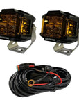 Amber CB30 Pod Bundle With Wiring Harness by GG Lighting