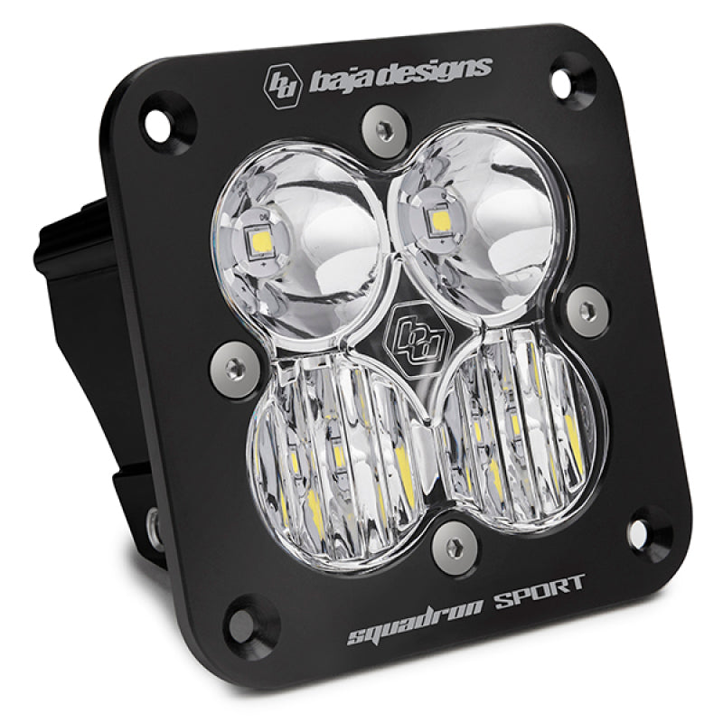 Baja Designs Squadron Sport Flush Mount LED Light Pod Driving/Combo Pattern  - Clear