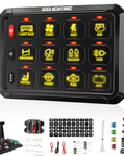 12-Gang Switch Panel With RGB And Remote Control Bluetooth App by GG Lighting
