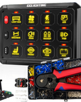 12-Gang Switch Panel With RGB And Remote Control Bluetooth App by GG Lighting