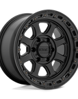 Chase Wheel Satin Black w/ Gloss Black Lip by KMC