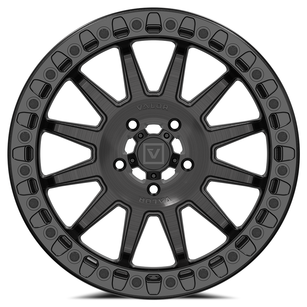V09 Brushed Charcoal UTV Beadlock - Valor Offroad