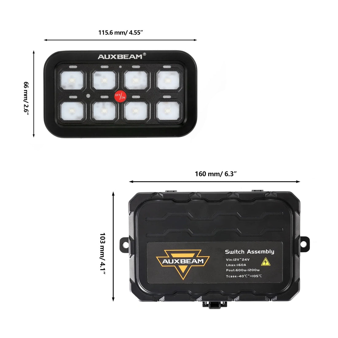 8 Gang RGB Switch Panel with APP AR-800 by Auxbeam