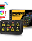 8 Gang RGB Switch Panel with APP AR-800 by Auxbeam