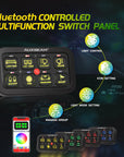 8 Gang RGB Switch Panel with APP AR-800 by Auxbeam