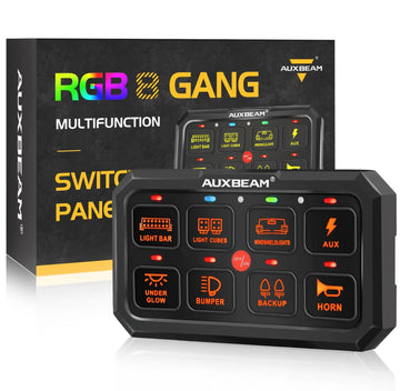 RA80 XL - Large 8 Gang RGB Switch Panel by Auxbeam