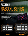 RA80 XL - Large 8 Gang RGB Switch Panel by Auxbeam