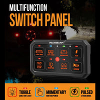 RA80 XL - Large 8 Gang RGB Switch Panel by Auxbeam