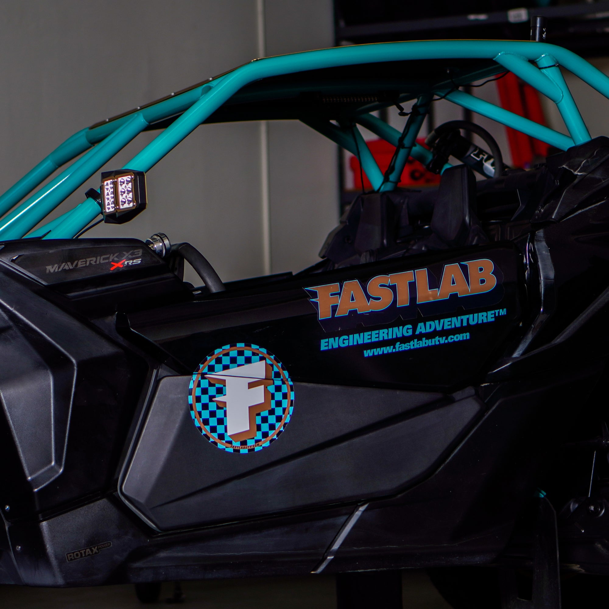 LSK Can-Am X3 Radius Roll Cage Kit turquoise