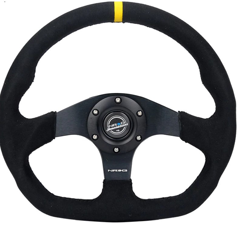 NRG Innovations 320mm Flat Bottom Steering Wheel Alcantara