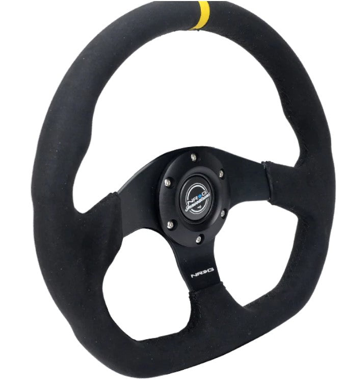 NRG Innovations 320mm Flat Bottom Steering Wheel Alcantara