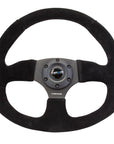 NRG Innovations Flat Bottom Steering Wheel Suede