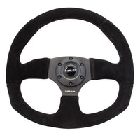 NRG Innovations Flat Bottom Steering Wheel Suede