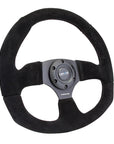 NRG Innovations Flat Bottom Steering Wheel Suede