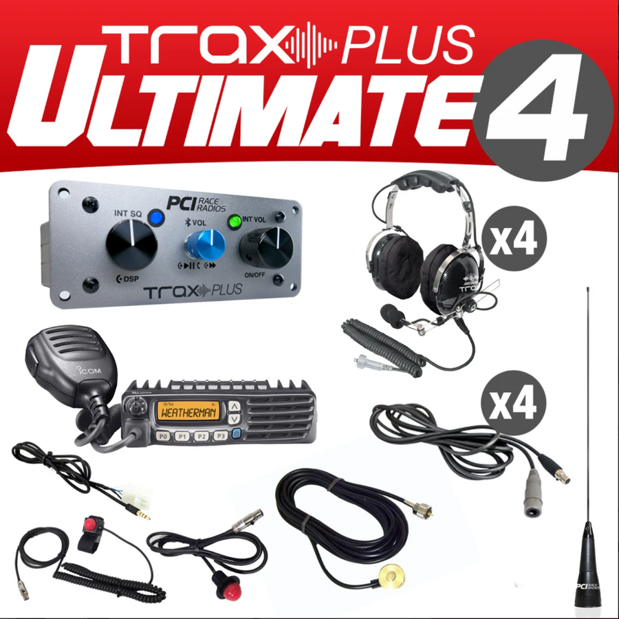 PCI Race Radios TRAX Plus Ultimate 4 Intercom Package