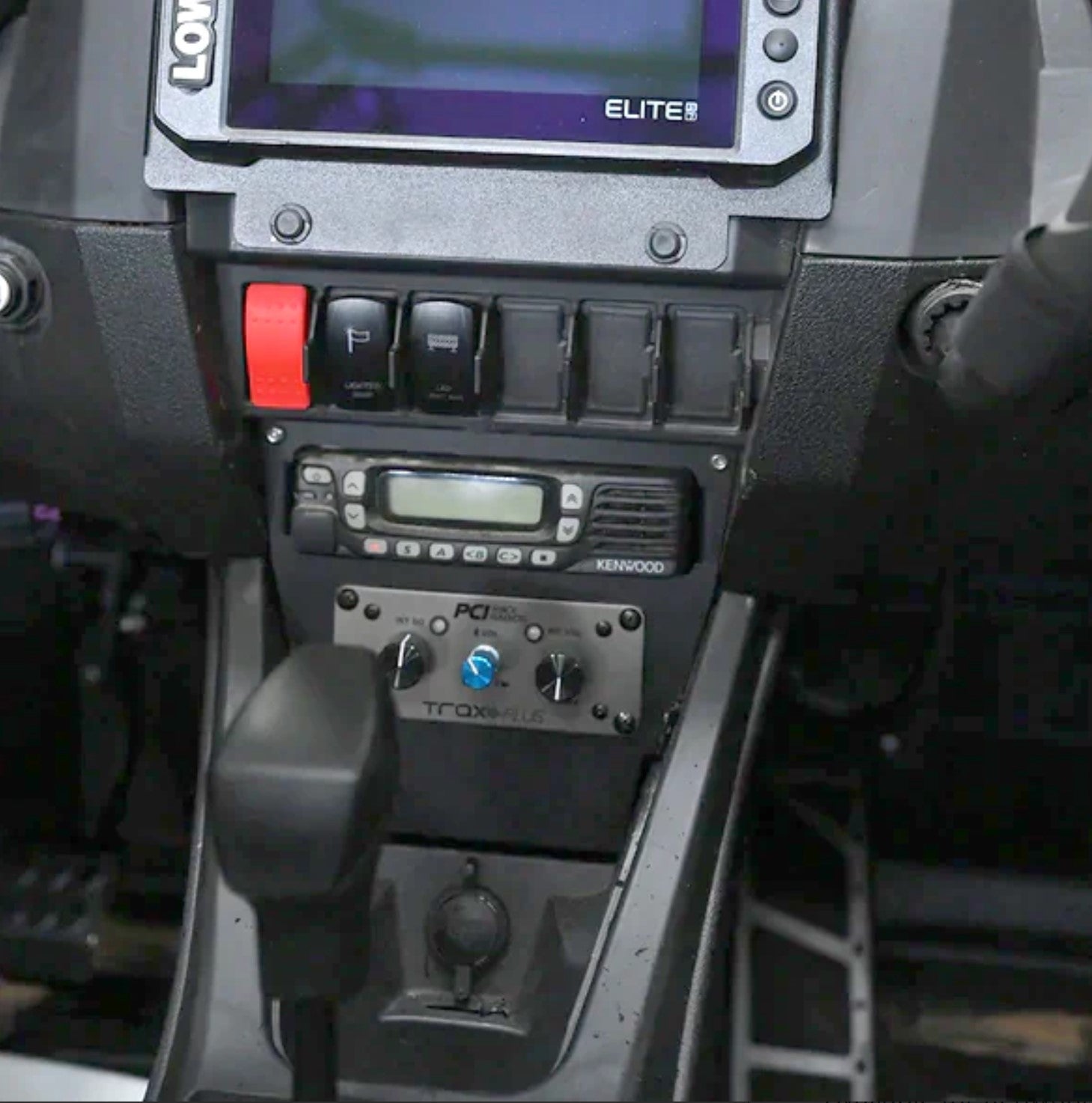 Vertical Rasio PCI Race Radios Polaris RZR Pro Series Vertical Radio and Intercom Bra